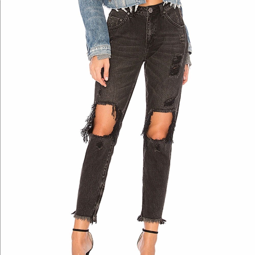One Teaspoon High Waisted Freebirds Skinny Jeans